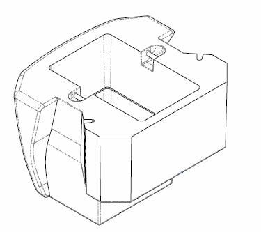 Technical drawing of heavy casting