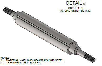 Projekt til bearbejdning af aksler