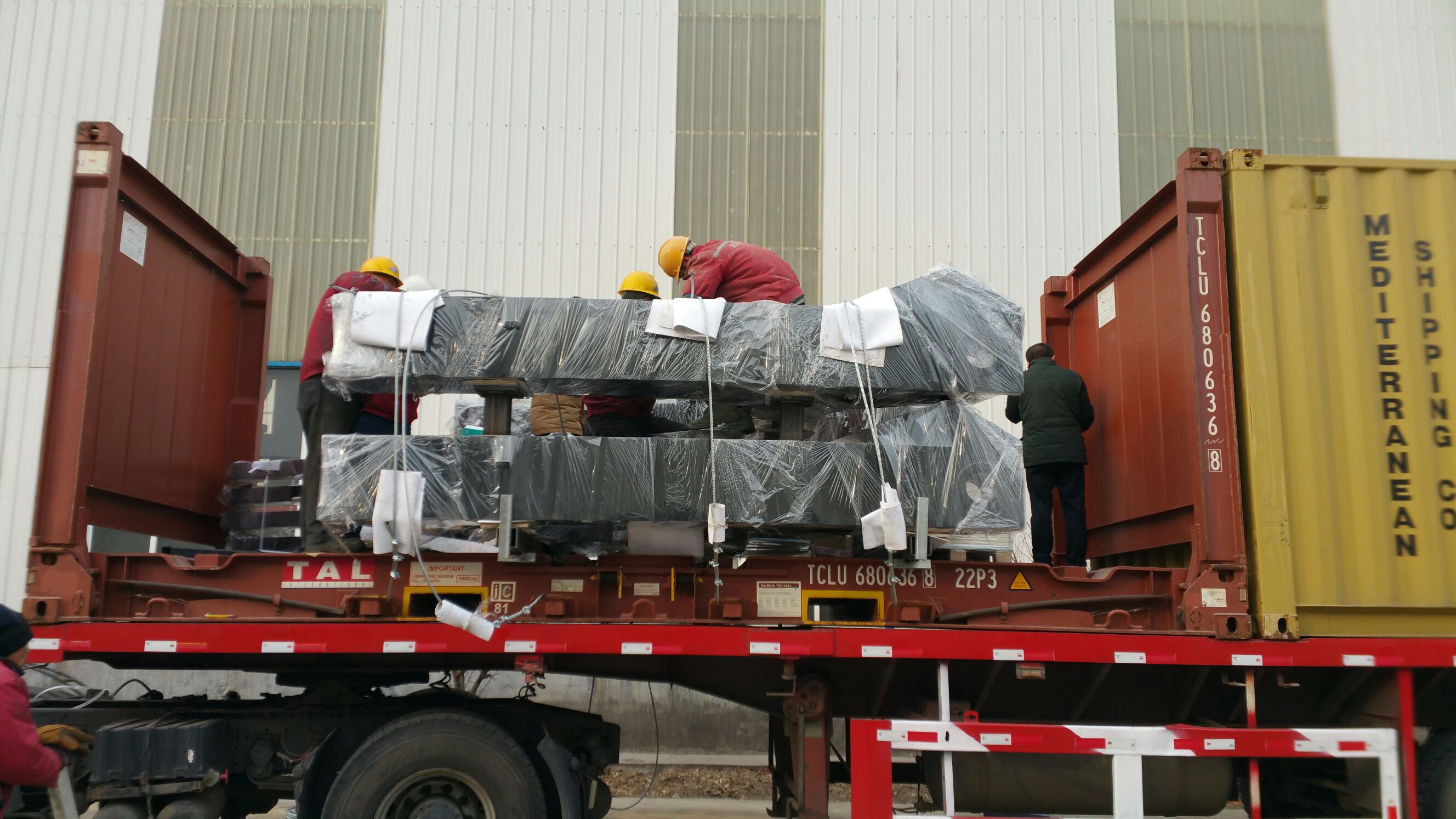 Stålkonstruktion containerlastning